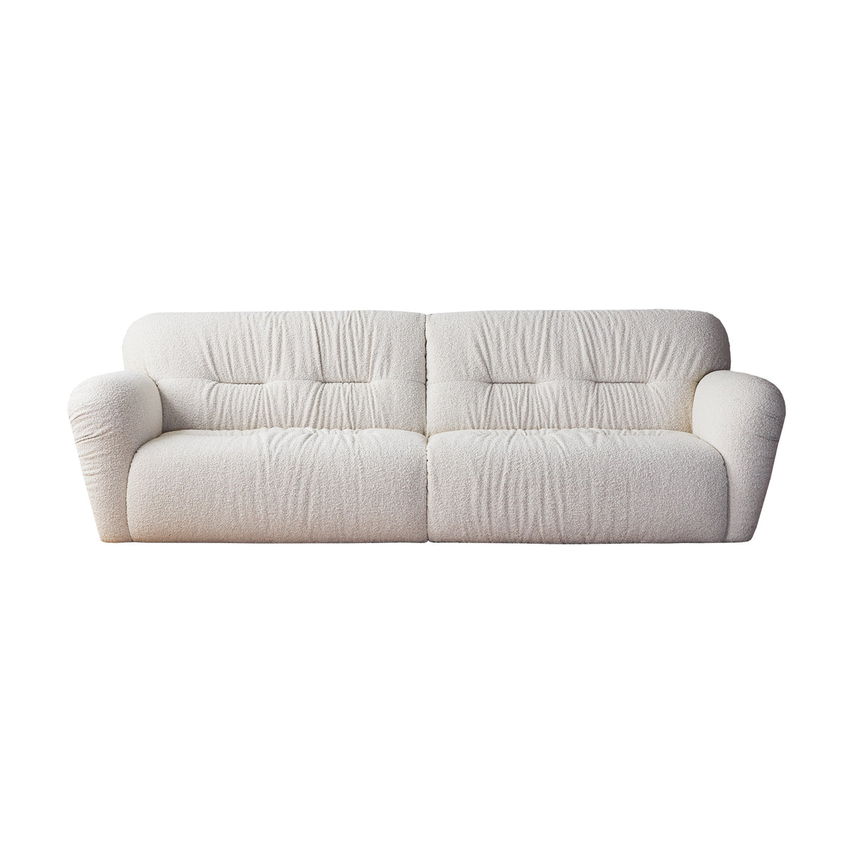 White 3-seat sofa on a white background