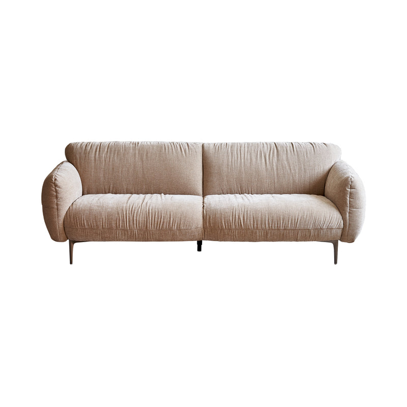 Beige sofa on a white background