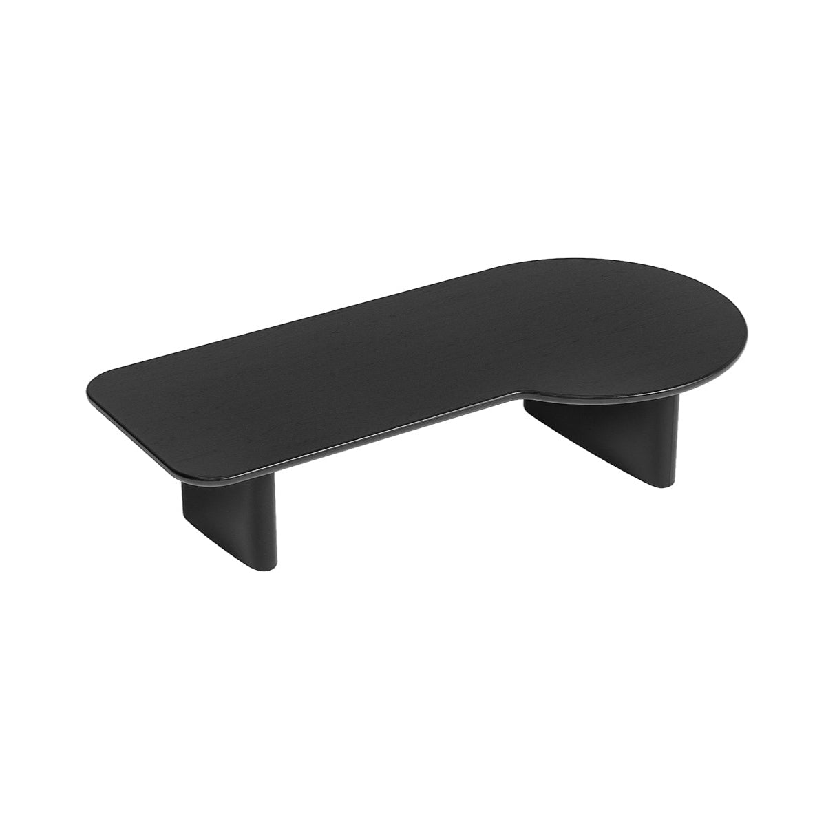 Black coffee table on a white background