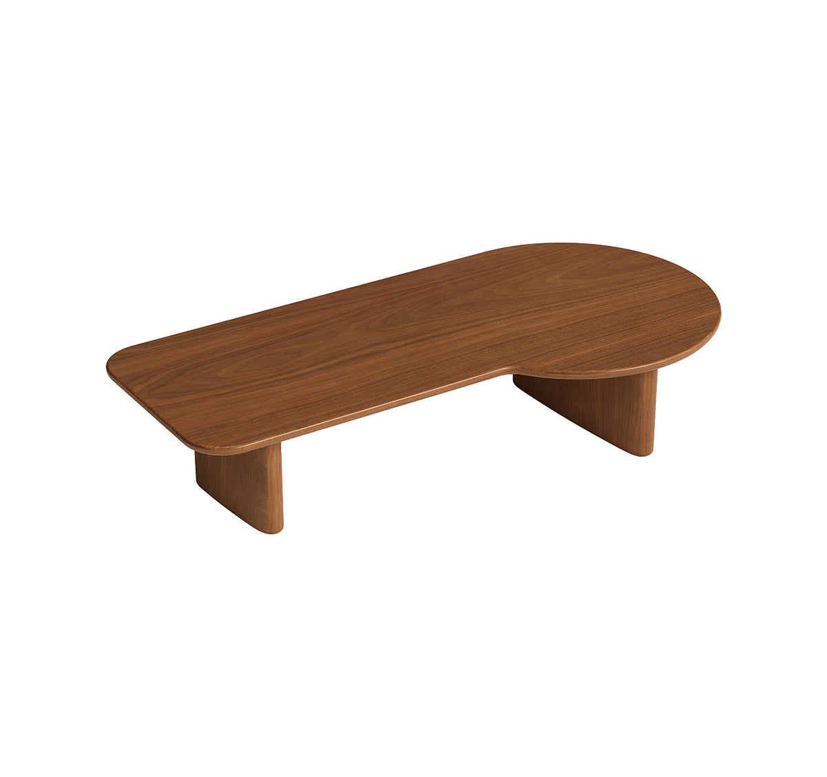 Pebble Long Coffee Table - Walnut