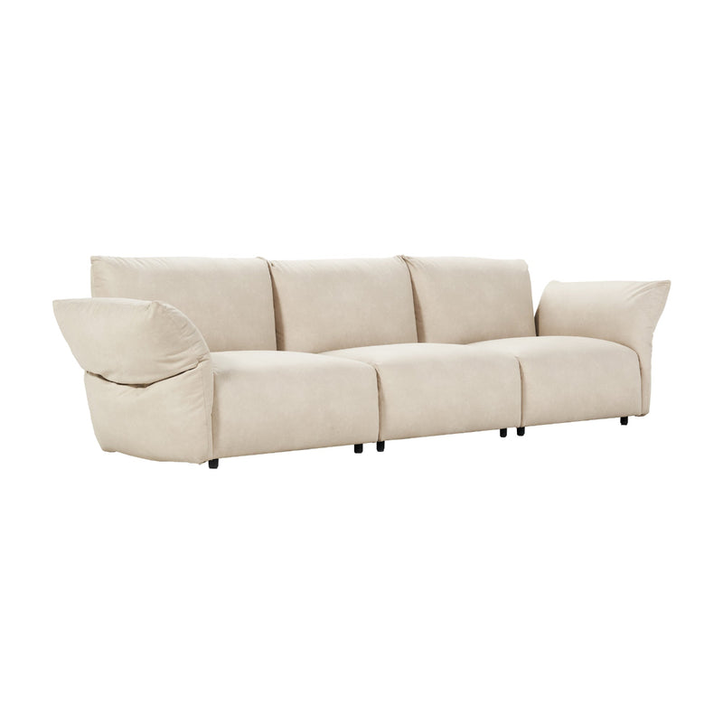 Beige sofa on a white background