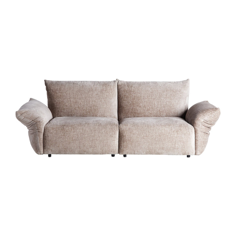 Beige sofa on a white background