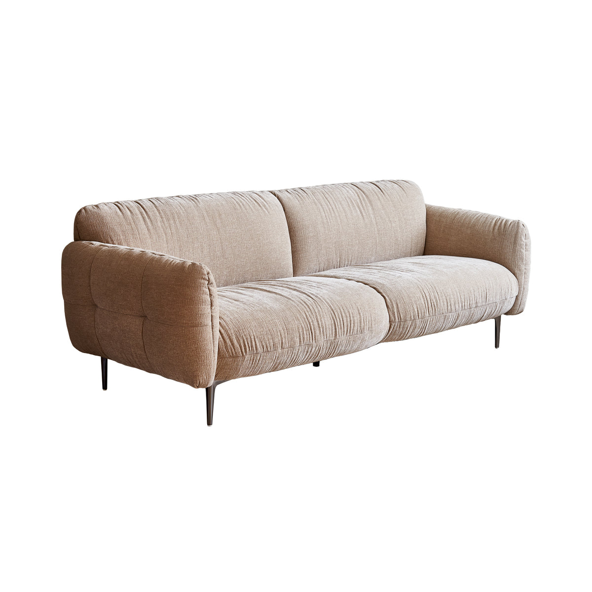 Beige sofa on a white background