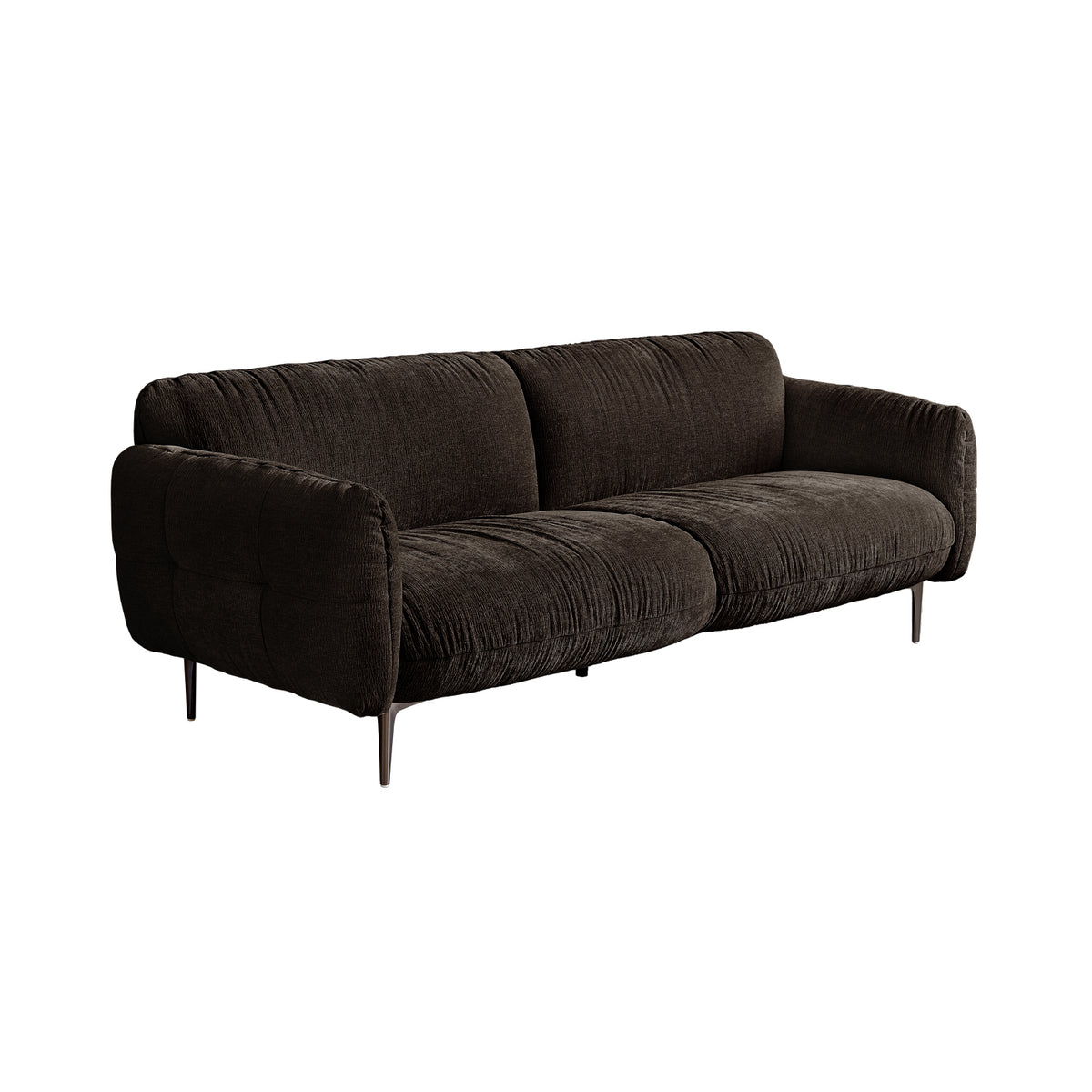 Brown sofa on a white background