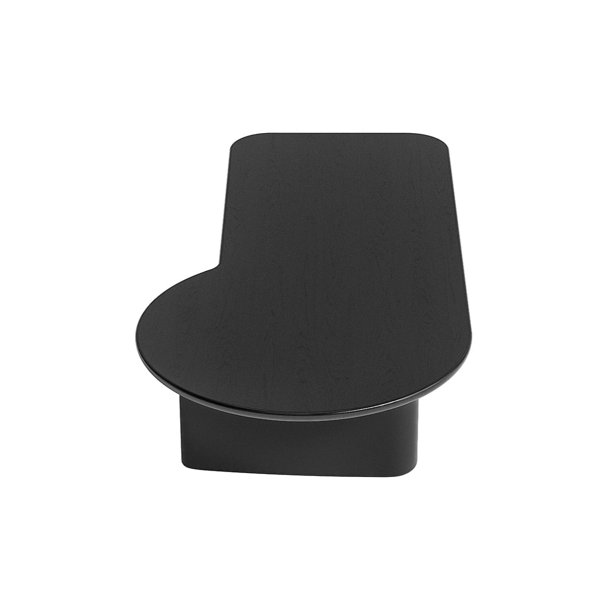 Black coffee table on a white background