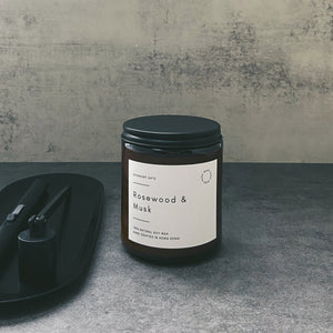 Soy Wax Candle - Rosewood & Musk