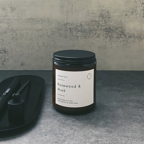 Soy Wax Candle - Rosewood & Musk
